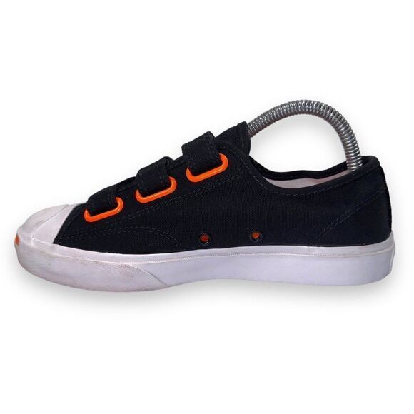 Converse Jack Purcell Low Easy-On 'Black Total Orange' 168136C Women's 7.5 - Picture 6 of 11